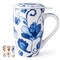 Tea Mug with Infuser and Lid, 18 Ounce Large Ceramic Loose Leaf Cup, Microwave, Dishwasher Safe, Perfect for Tea Lovers